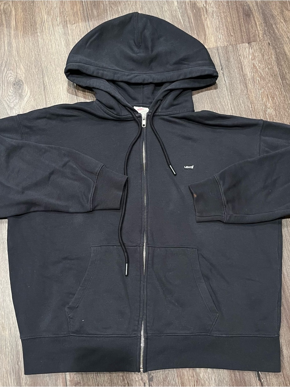 Levi's Black Zip-Up Hoodie Sweater
